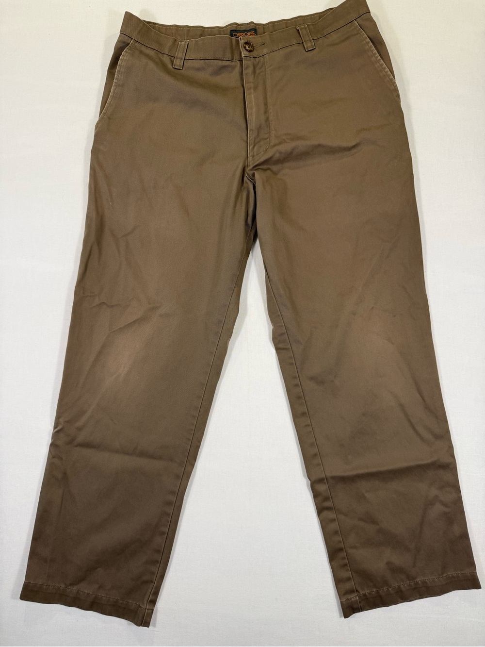 Cherokee Men's Khaki Brown Casual Chinos